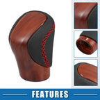 Wood Grain Gear Shift Knob Cover for Lexus - Red Thread Perforated (2010-2023)