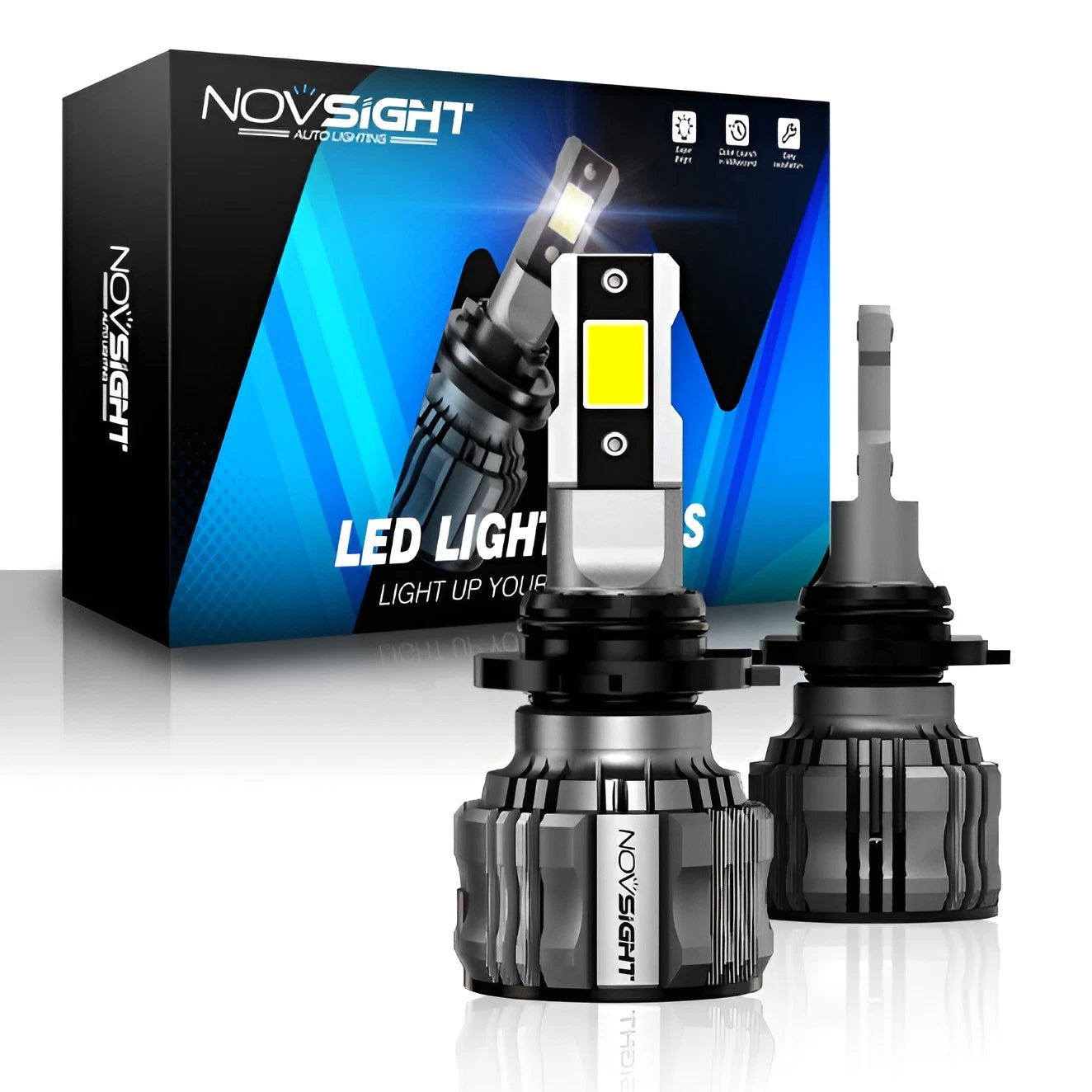 2X NOVSIGHT 9005 HB3 LED Headlight Bulbs for