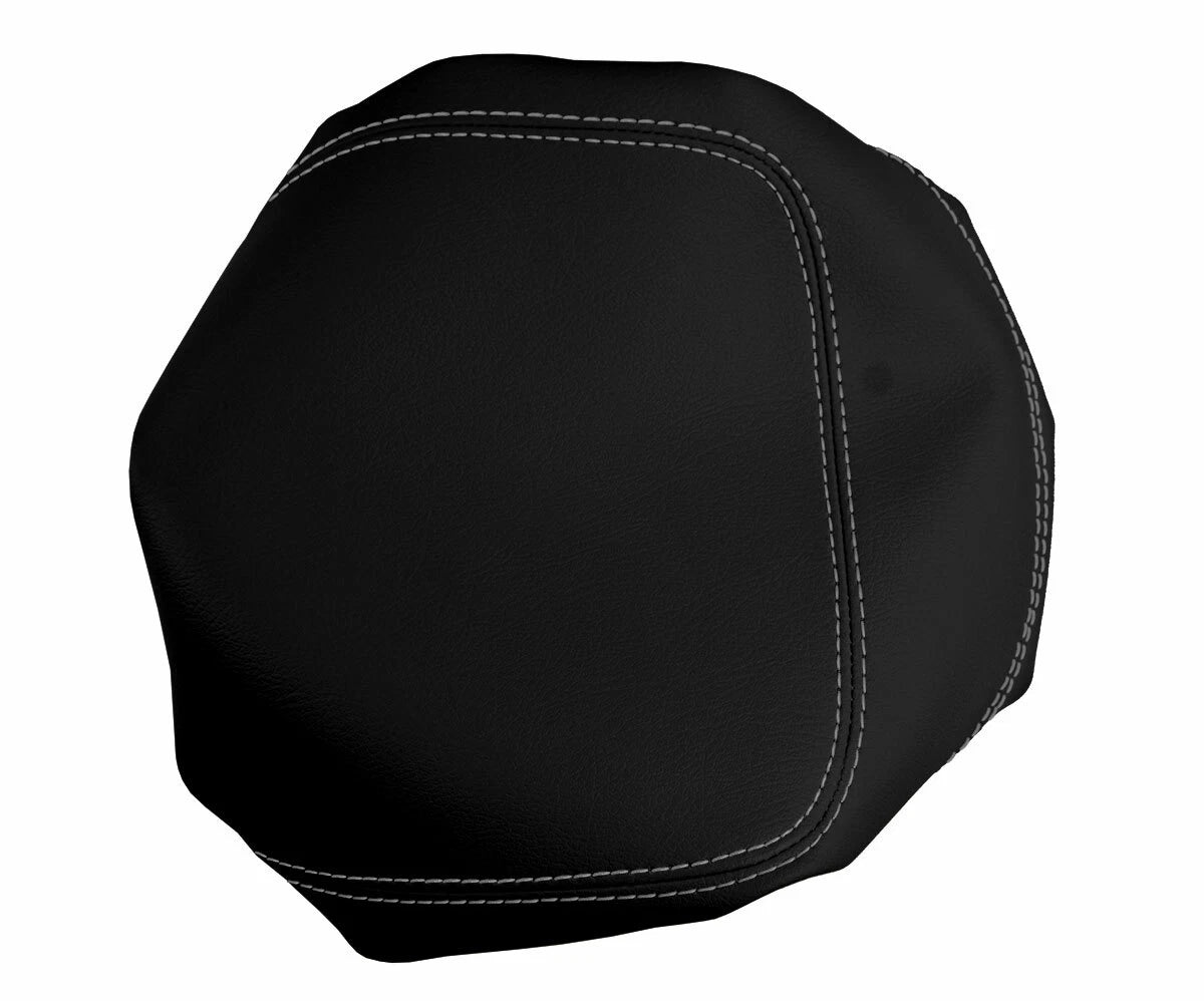 Leather Console Lid Armrest Cover for Ford F150 Lariat (1997–2003) Gray Stitch
