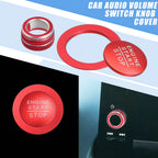 3pcs Media Volume Switch Knob Engine Start Button Cover for Honda Civic (2022)