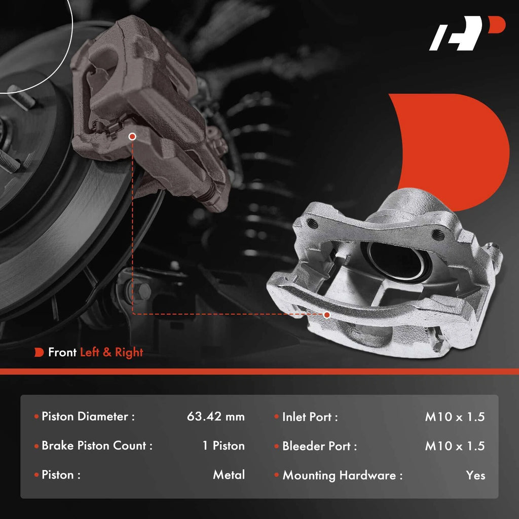 6x Front Brake Calipers and Pads for Cadillac DeVille (2000-2005)