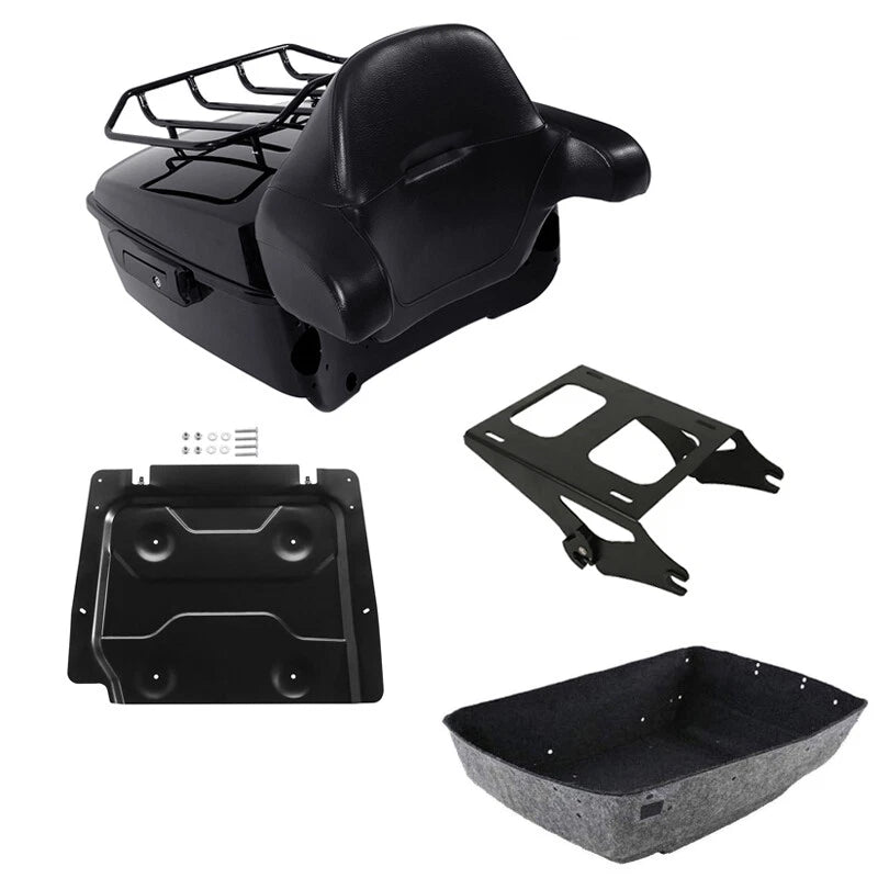 Trunk Backrest Pad Plate Mount for Harley Touring Road King (2014–2026)