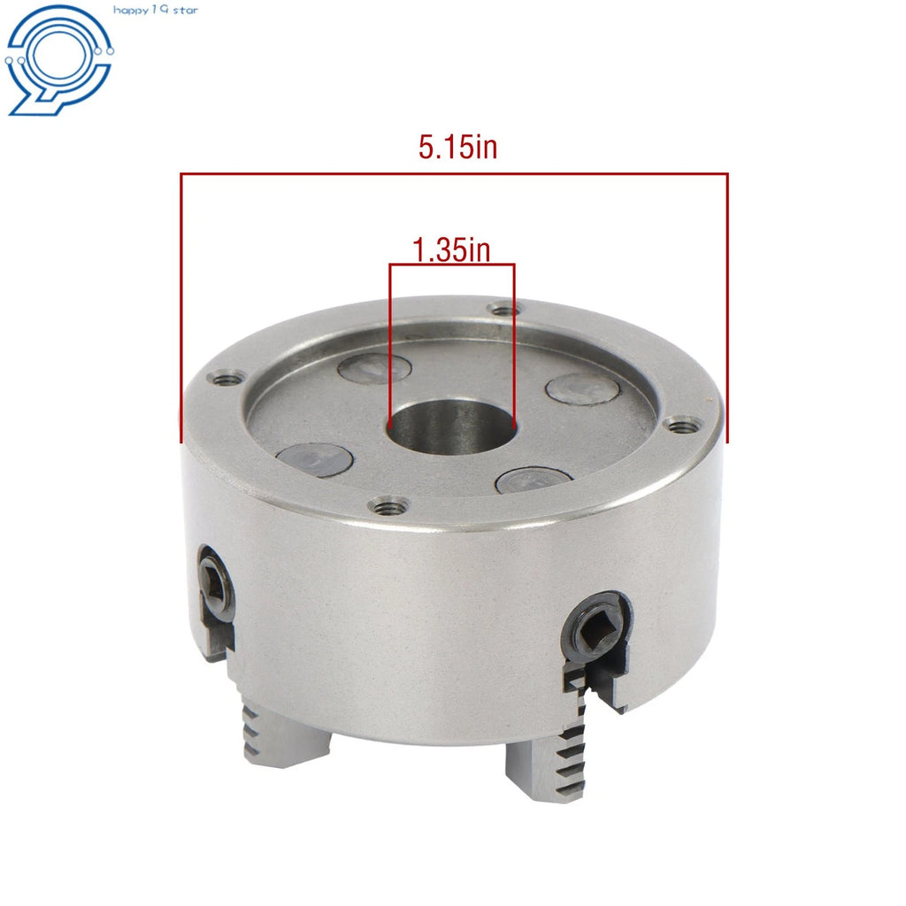 Reversible Jaw 5" 4-Jaw Lathe Chuck for Wood Turning (K72-125)