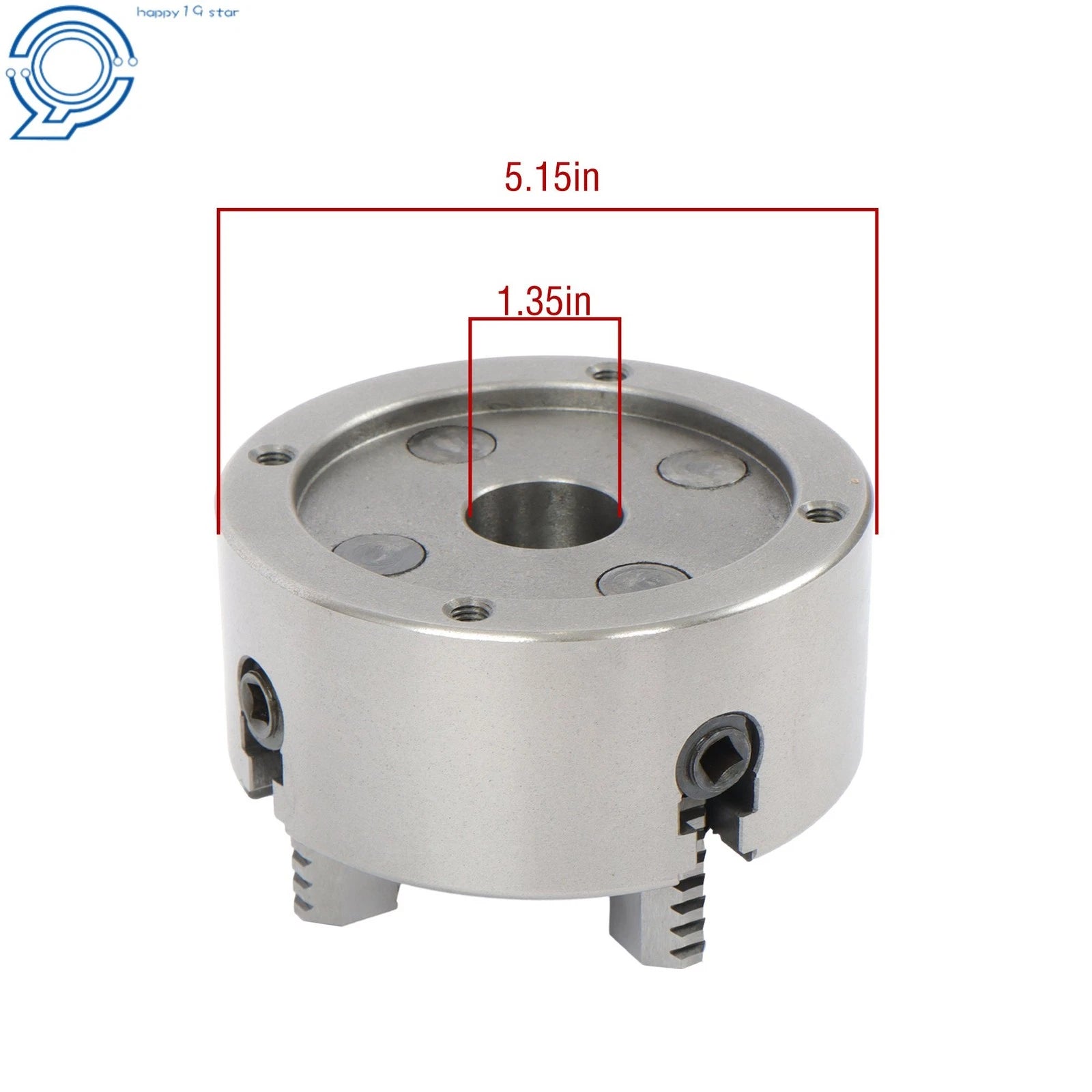 Reversible Jaw 5" 4-Jaw Lathe Chuck for Wood Turning (K72-125)