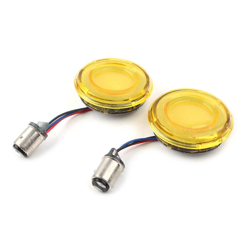 2X 1157 LED Front Turn Signal Lights for Harley Dyna