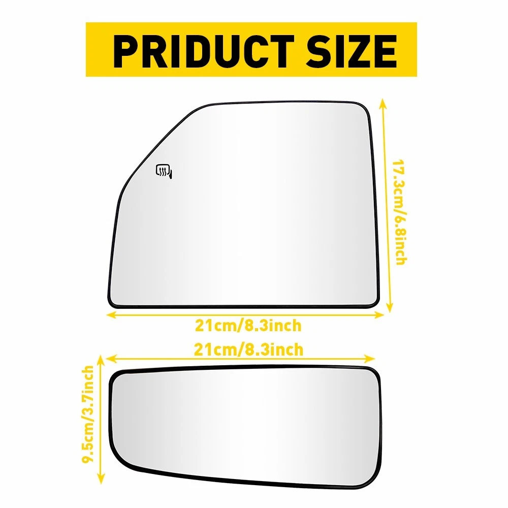 2X Heated Tow Mirror Glass for Ford F250 (2017–2022)