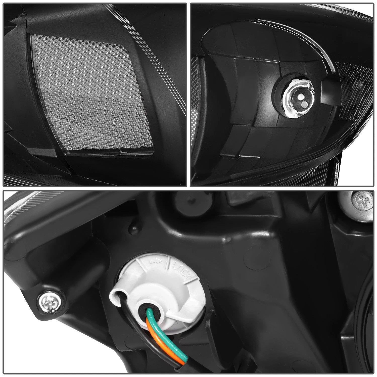 Projector Headlight Lamps for Subaru Impreza (2008–2011) Black Housing