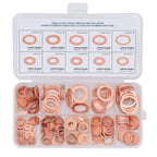 Set of 200 Copper Washers M5 Flat Sealing Rings for Pumps and Valves