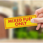 Set of 4 Mixed Fuel Only Stickers for Gasoline Diesel Tank