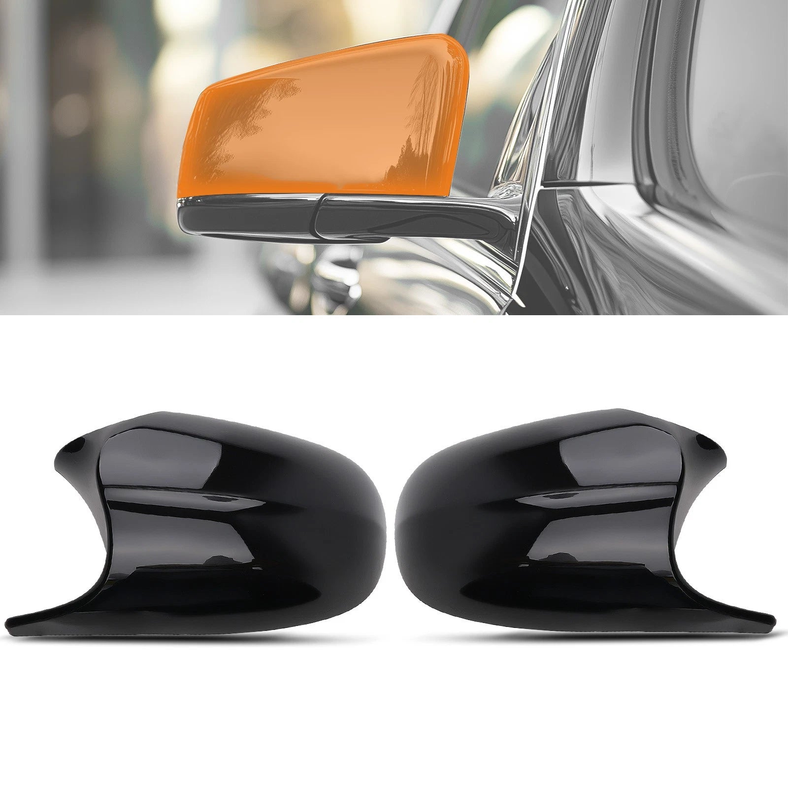 Set of 2 Side Mirror Cover Caps for BMW E81/E82/E87 (2004–2009) 51167135098