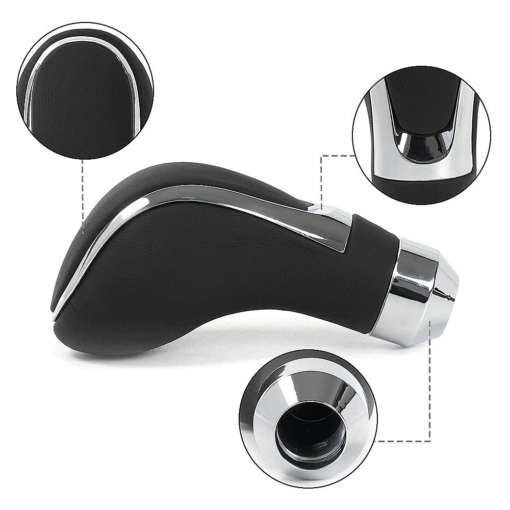 Gear Shift Knob for Universal Cars (Manual) - Black Leather
