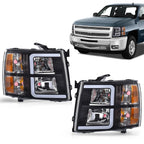 LED DRL Tube Headlights for Chevy Silverado (2007–2013)