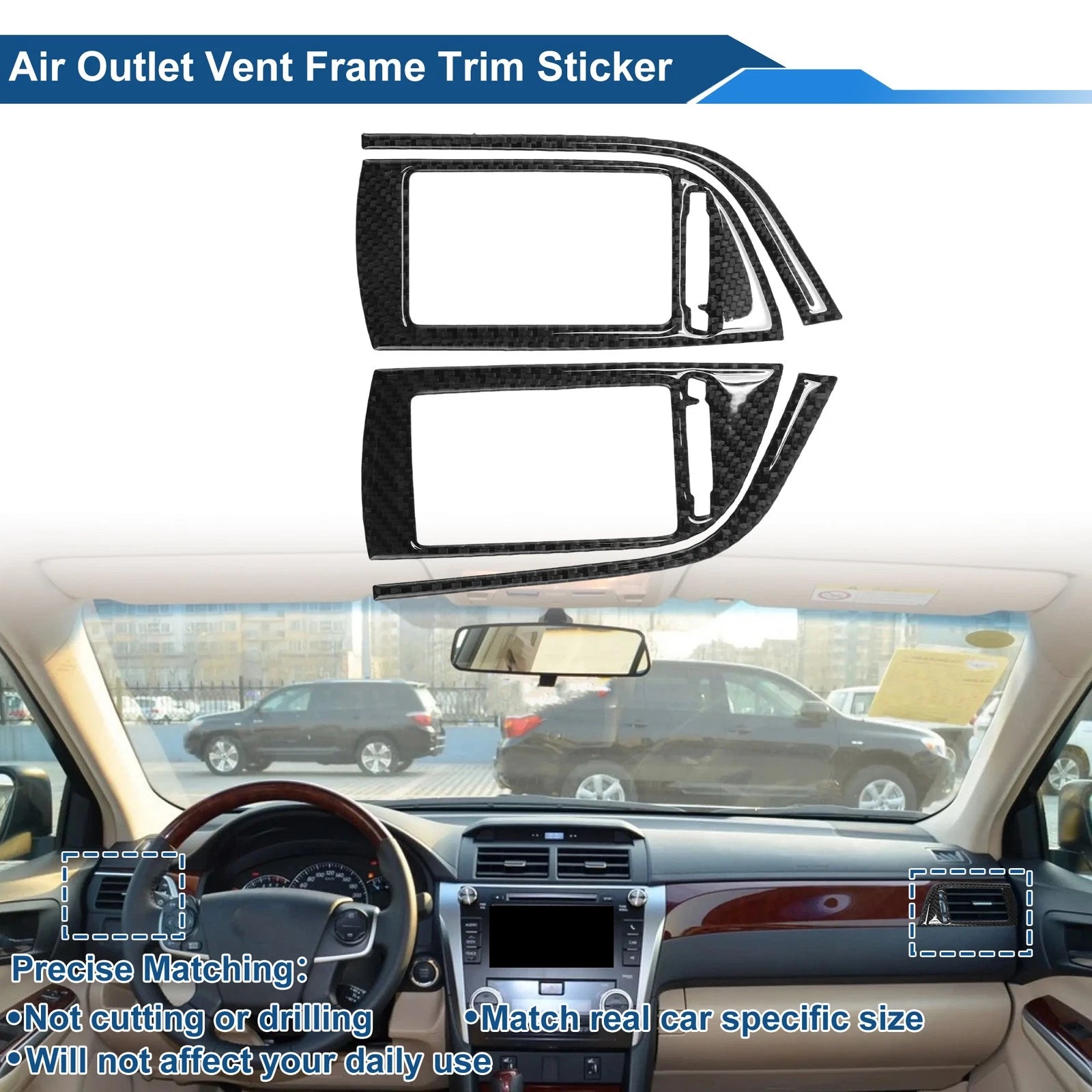 Set of 1 Air Condition Outlet Vent Trim Cover Frame for Toyota Camry (2012–2014)