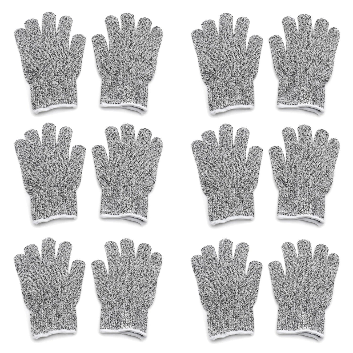 6 Pair Cut Resistant Working Gloves Level 5 Protection