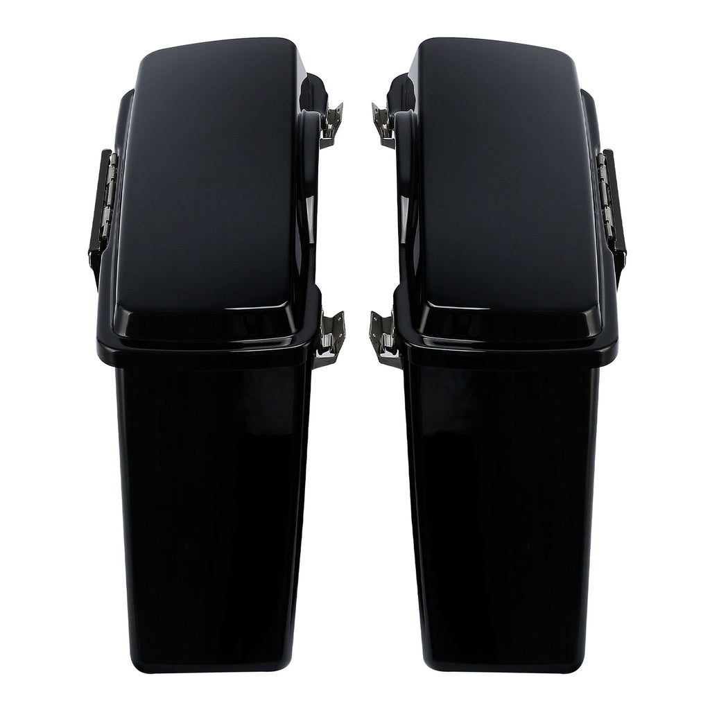 Hard Saddlebags for Harley Touring Road Glide King (1994–2013) 12 Black Latch