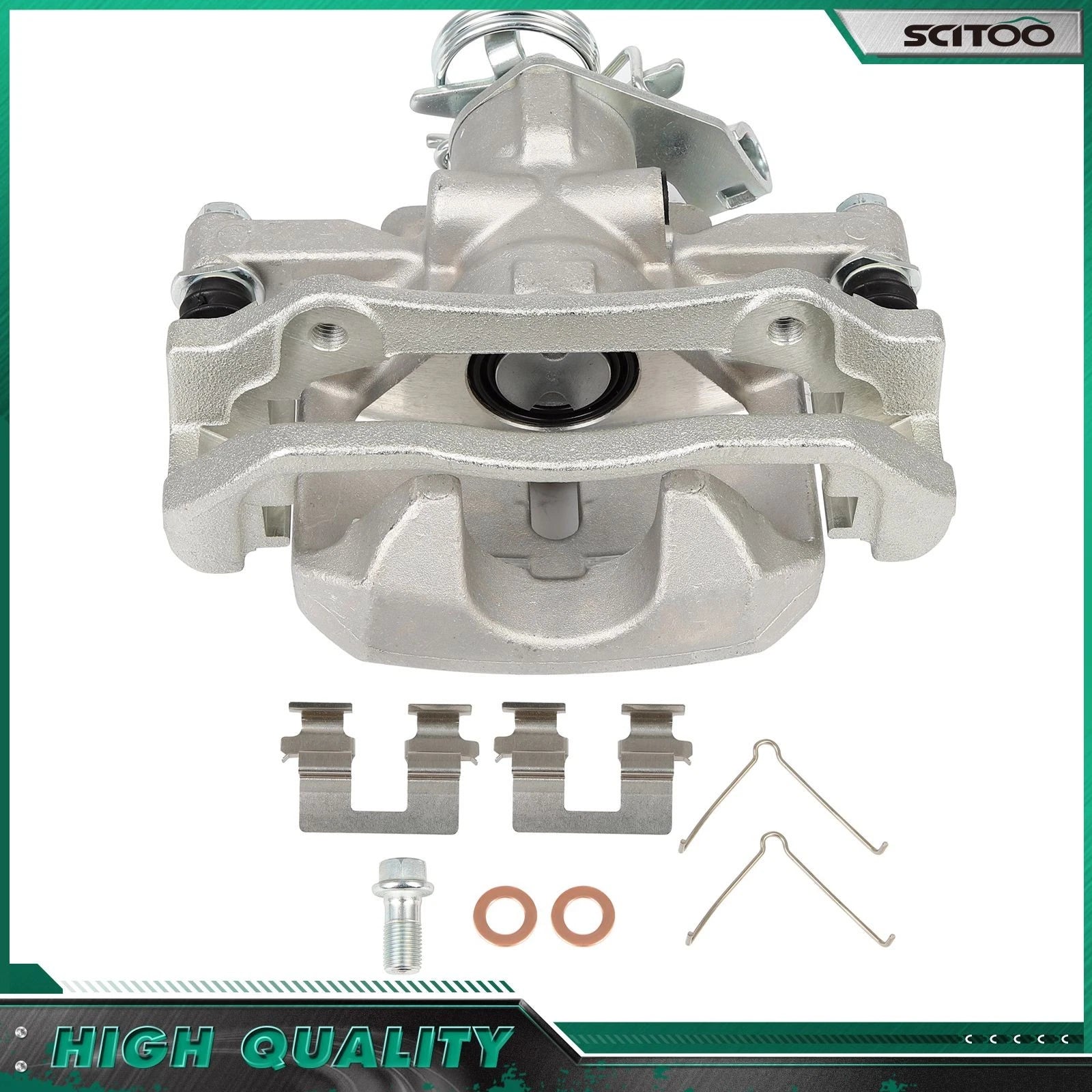 Rear Left Silver Brake Caliper for Dodge Dart (2013–2016) - w/ Bracket