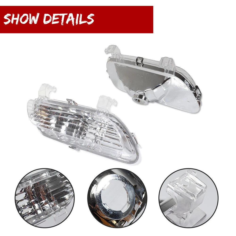 2X Clear Lens Chrome Rear Bumper Backup Lights for Corvette C6 (2005–2013)