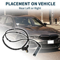 Rear Left or Right ABS Wheel Speed Sensor for BMW 323i (1999 - 2000)