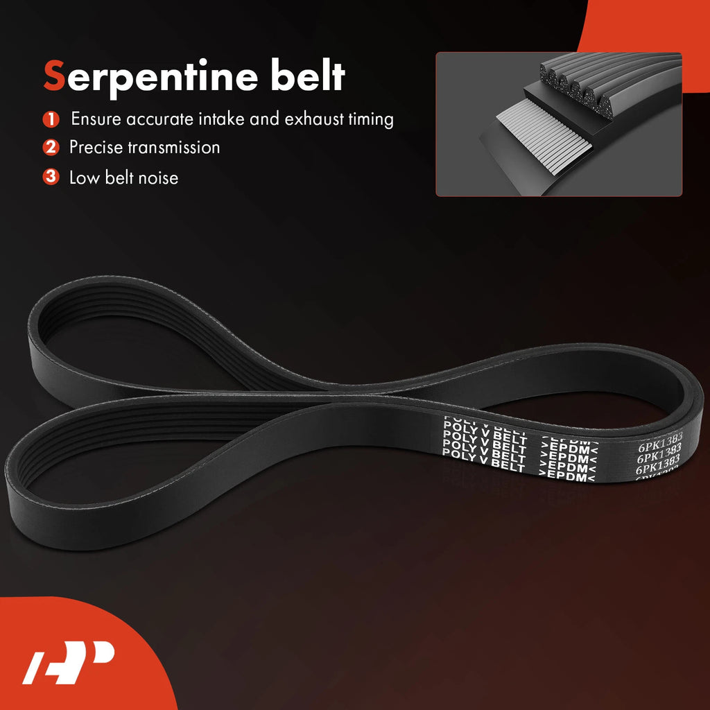 3X Serpentine Belt Drive Component Kit for Buick Encore, Chevy Sonic (2013-2020)