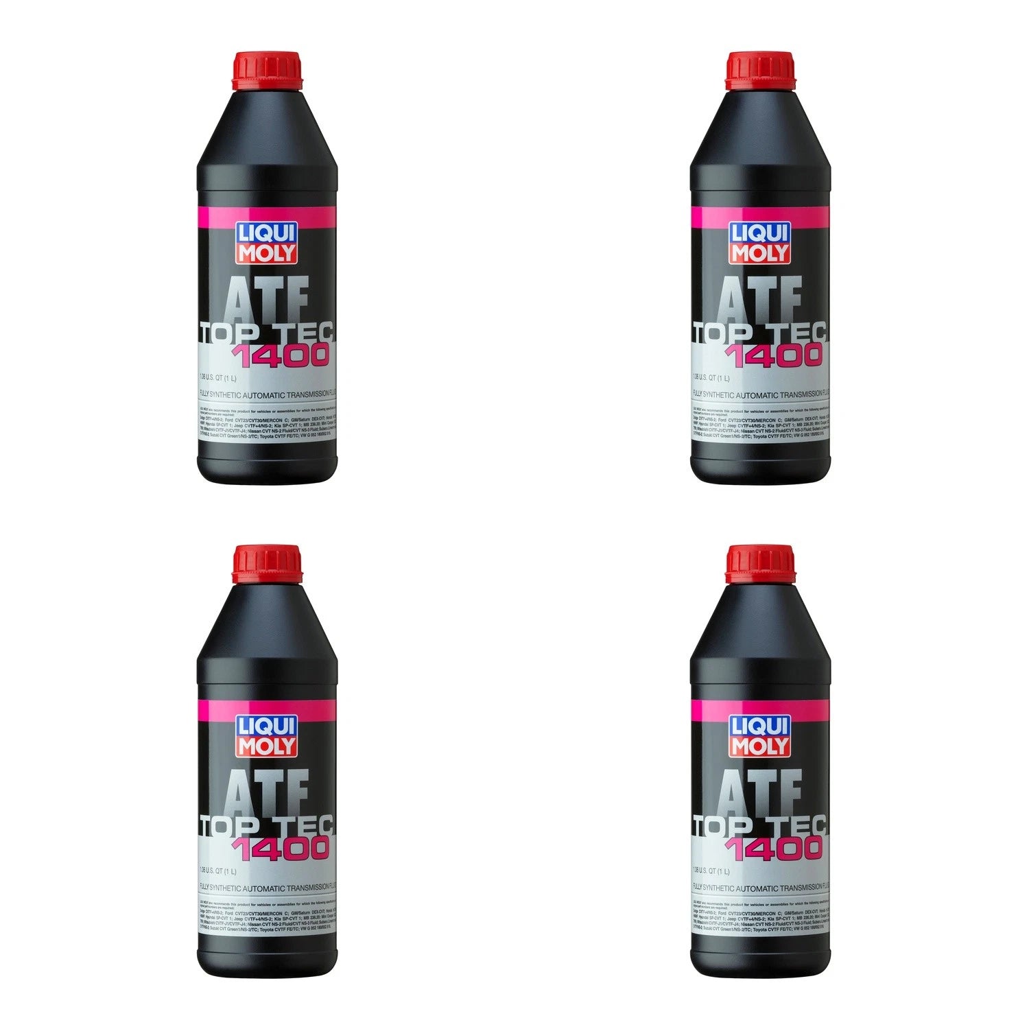 Set of 4 Liqui Moly Top Tec ATF 1400 Automatic Transmission Fluid (4L)