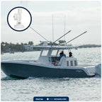 VHF Marine Radio Antenna Mount for Standard Antennas (1") - White Nylon