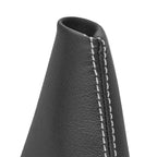 Manual Shift Boot for Ford Fiesta (2011–2019) White Stitch PVC Leather