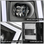 Headlight Headlamp with LED Bar for Silverado 1500 2500HD 3500 (2007–2014)