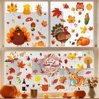 68 Pieces Waterproof PVC Autumn Maple Leaf Window Stickers
