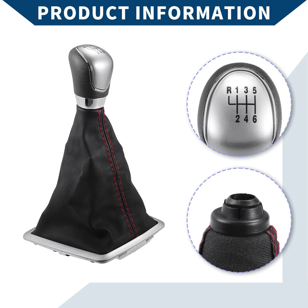 6 Speed Gear Shift Knob with Dust Cover for Ford Focus (2012–2018)