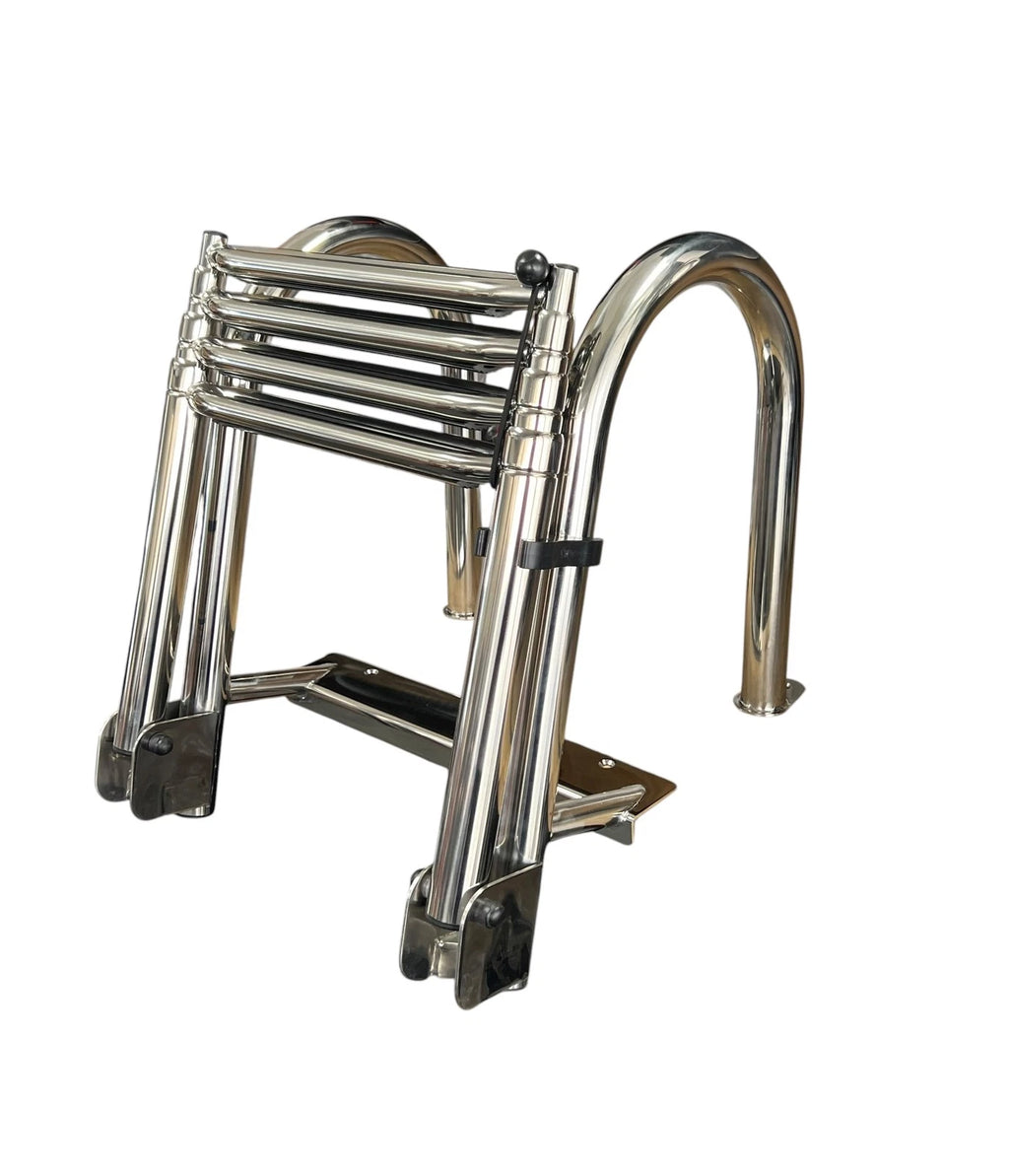 Folding 4 Step Telescoping Ladder for White Water B00351PL-WS (N/A)