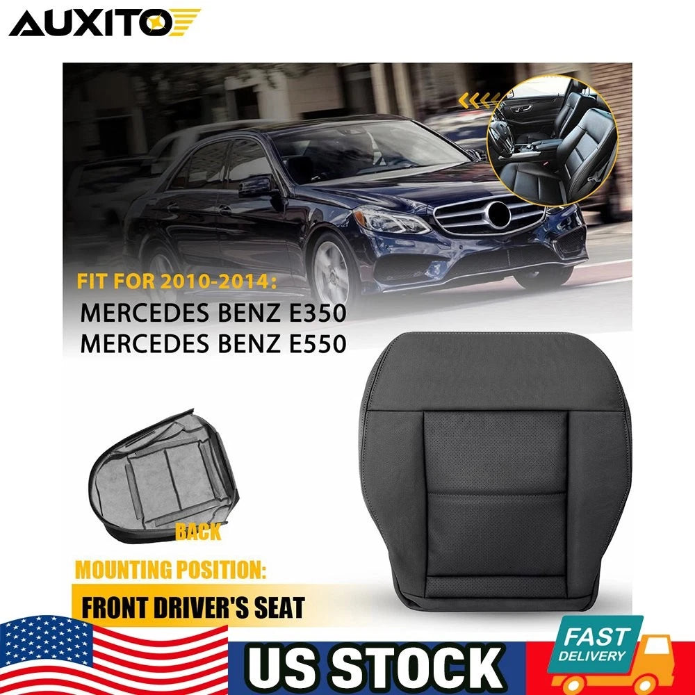 Set of 2 Seat Covers for Mercedes-Benz E350 E550 (2010–2014) Black H