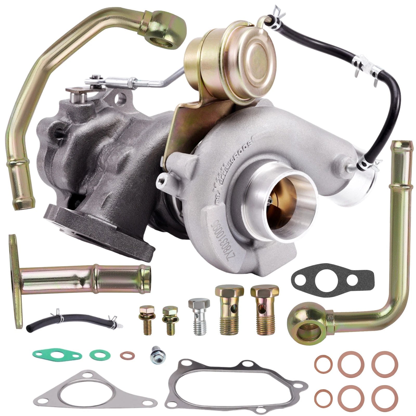 Billet Turbo + Oil Lines Kit for Subaru Forester Impreza WRX (58T 2.0L)
