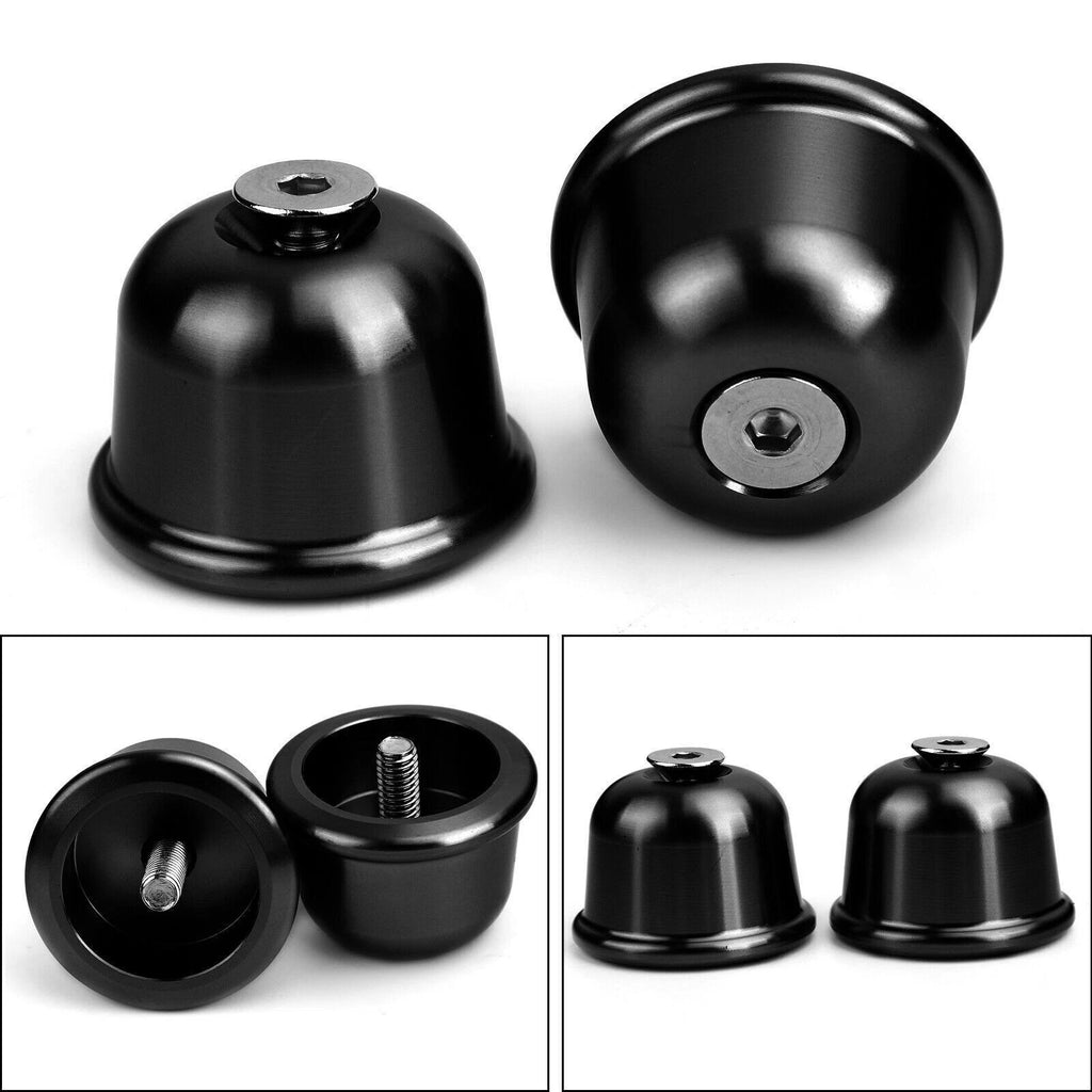CNC Black Bar End Caps for Triumph Bonneville Street Twin T100 T120 (2016–2020)
