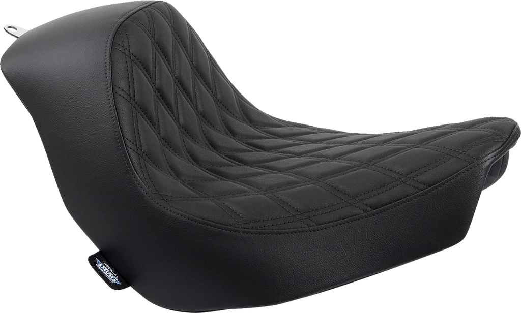 Solo Seat for Harley FL/FX (Drag Specialties, Double Diamond, Black Stitching)