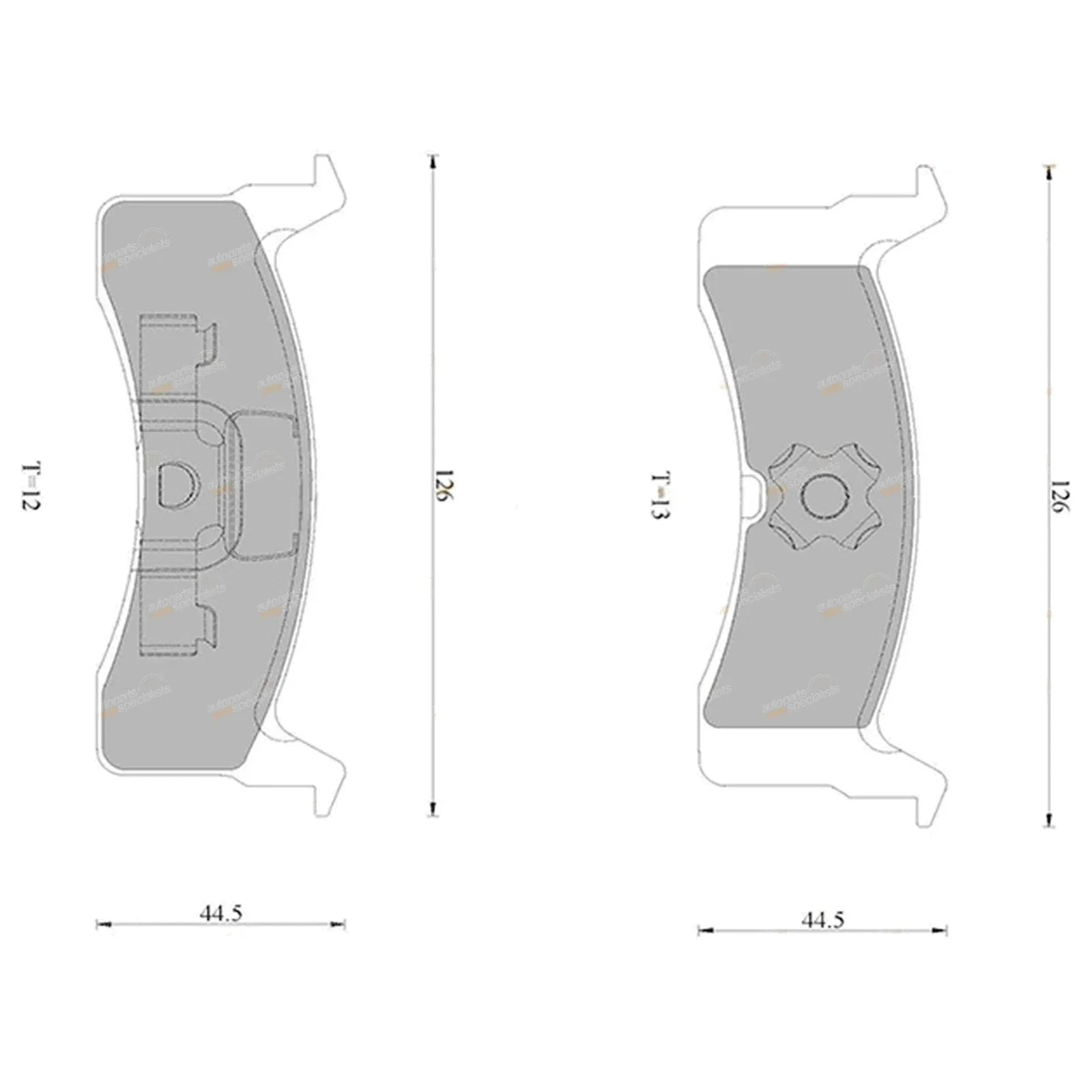 Rear Disc Brake Pad Set for Nissan Pulsar N12 EXA Turbo (1981-1987)