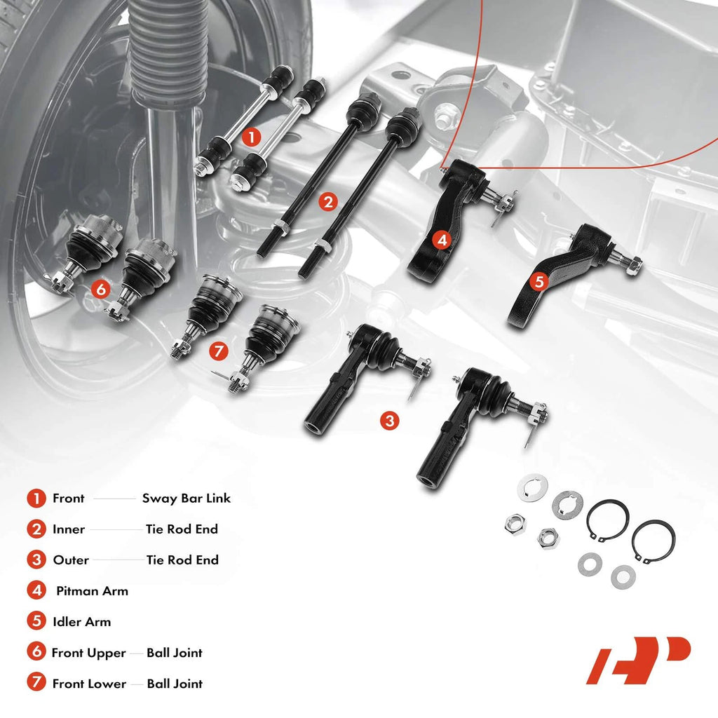 Set of 12 Front Sway Bar Link Tie Rods for Chevy Silverado 2500