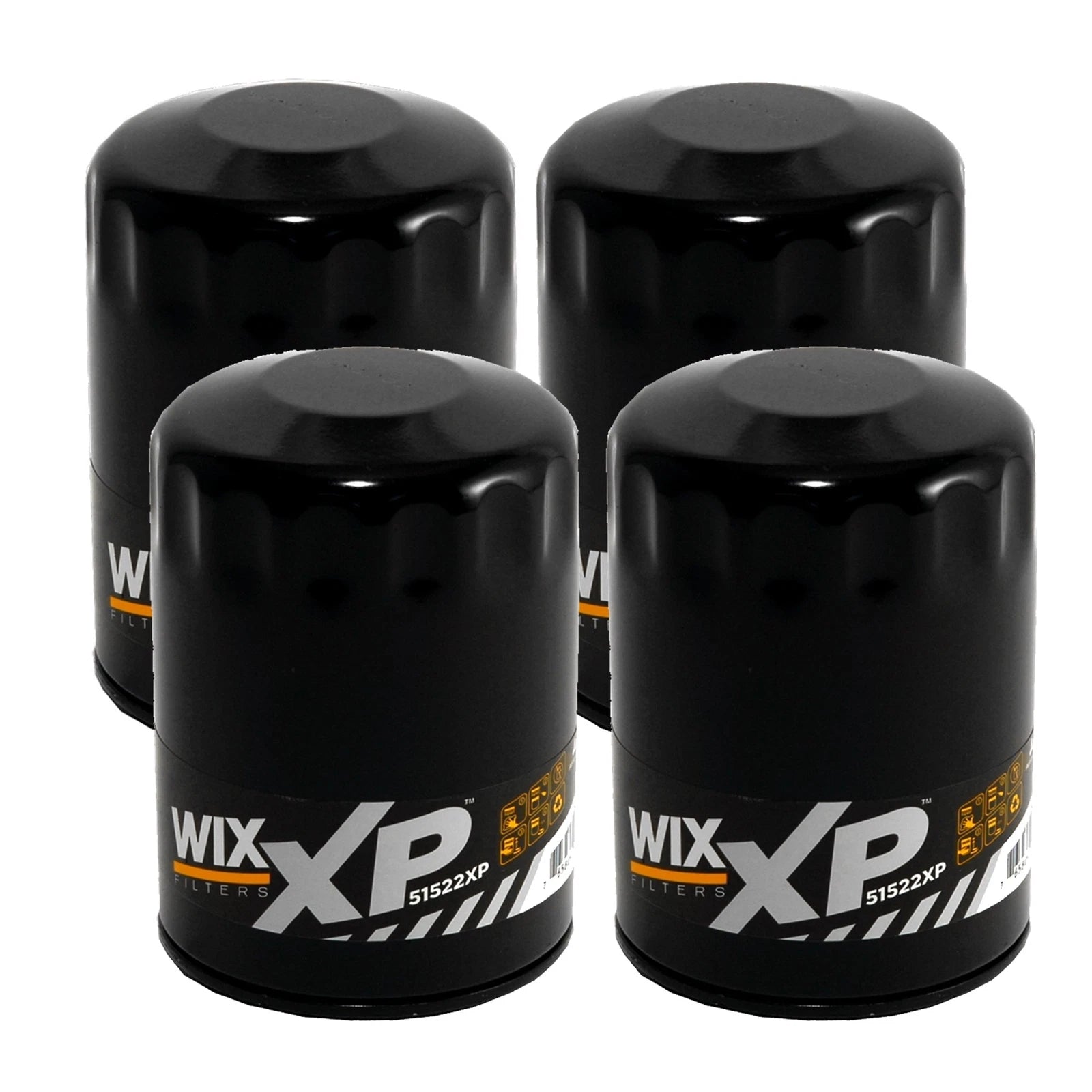 Set of 4 Wix 51522XP Engine Oil Filters for (Spin-On)