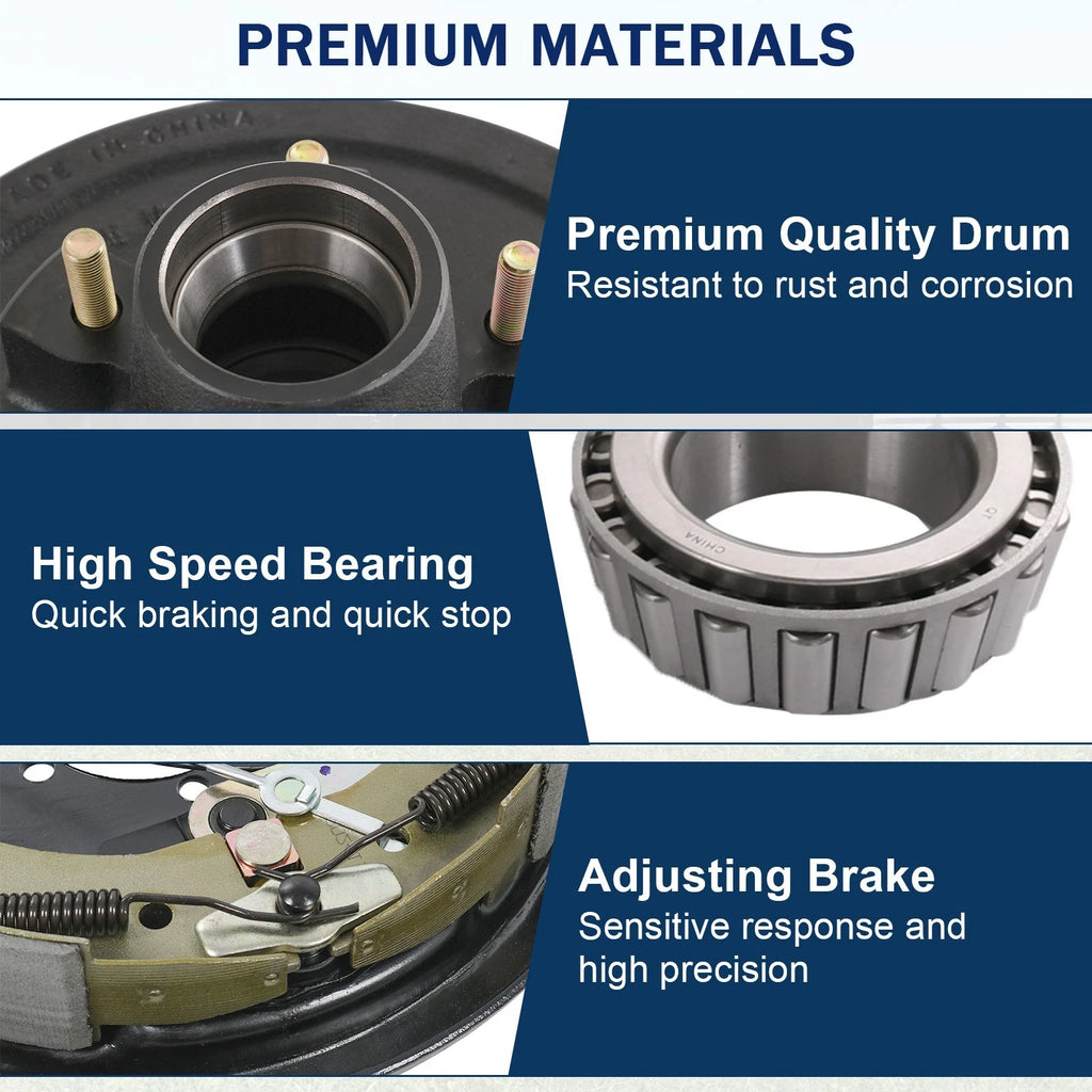 Brake Drum Kits for 5200-6000lbs (6 on 5.5" Bolt Circle)