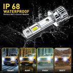 AUXITO H1 LED Headlight Bulbs for High Low Beam (60000LM)