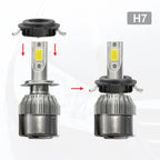 Set of 2 H7 LED Headlight Adapter Bases for Mercedes-Benz C Series (2010–2016)
