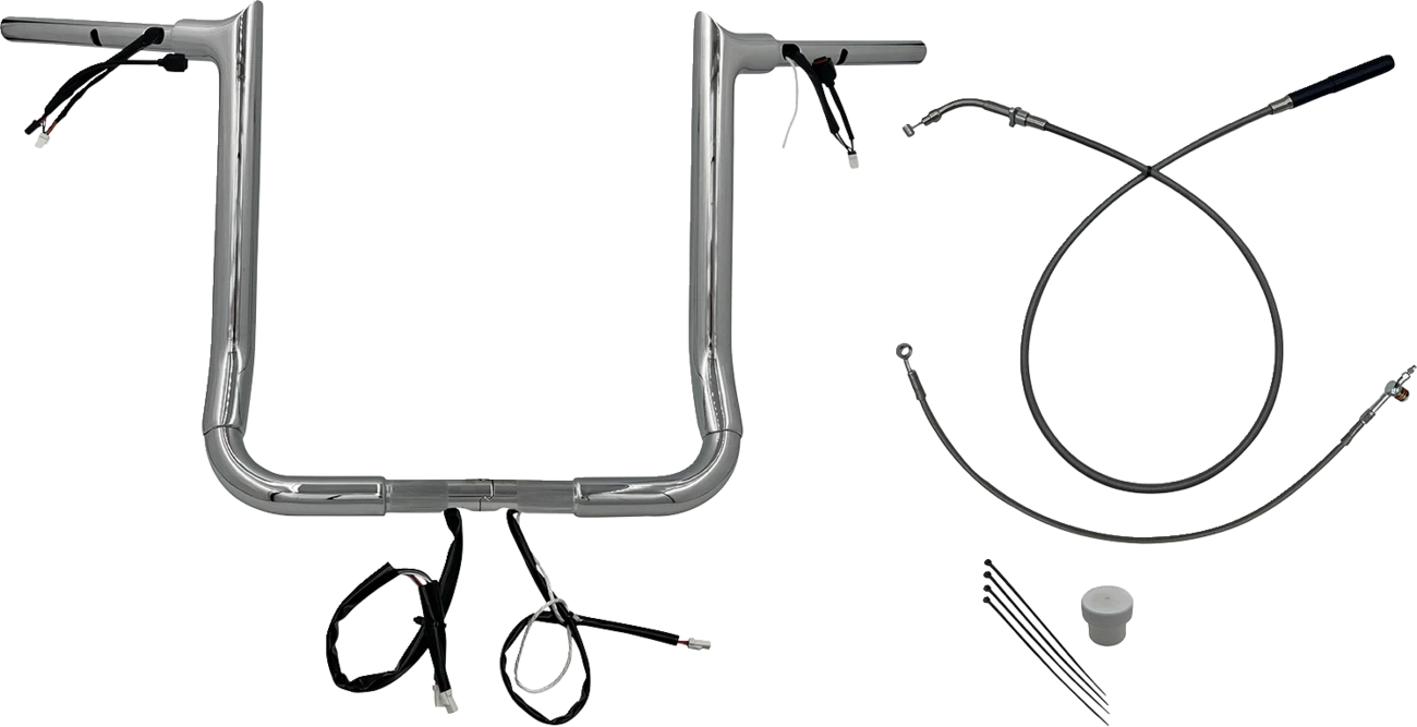 EZ Install Wired Handlebar Kit 1-1/2" Pointed Top for Harley Davidson