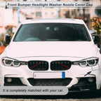 Bumper Headlight Washer Nozzle Cover Cap for BMW 320i (2012–2013) Grey