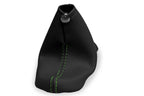 Leather Manual Shift Boot Cover for Chevrolet Cavalier (2000–2005) Green Stitch