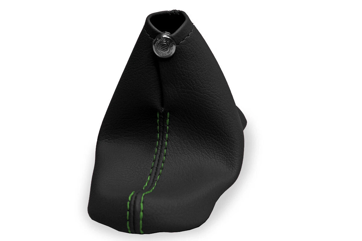 Leather Manual Shift Boot Cover for Chevrolet Cavalier (2000–2005) Green Stitch
