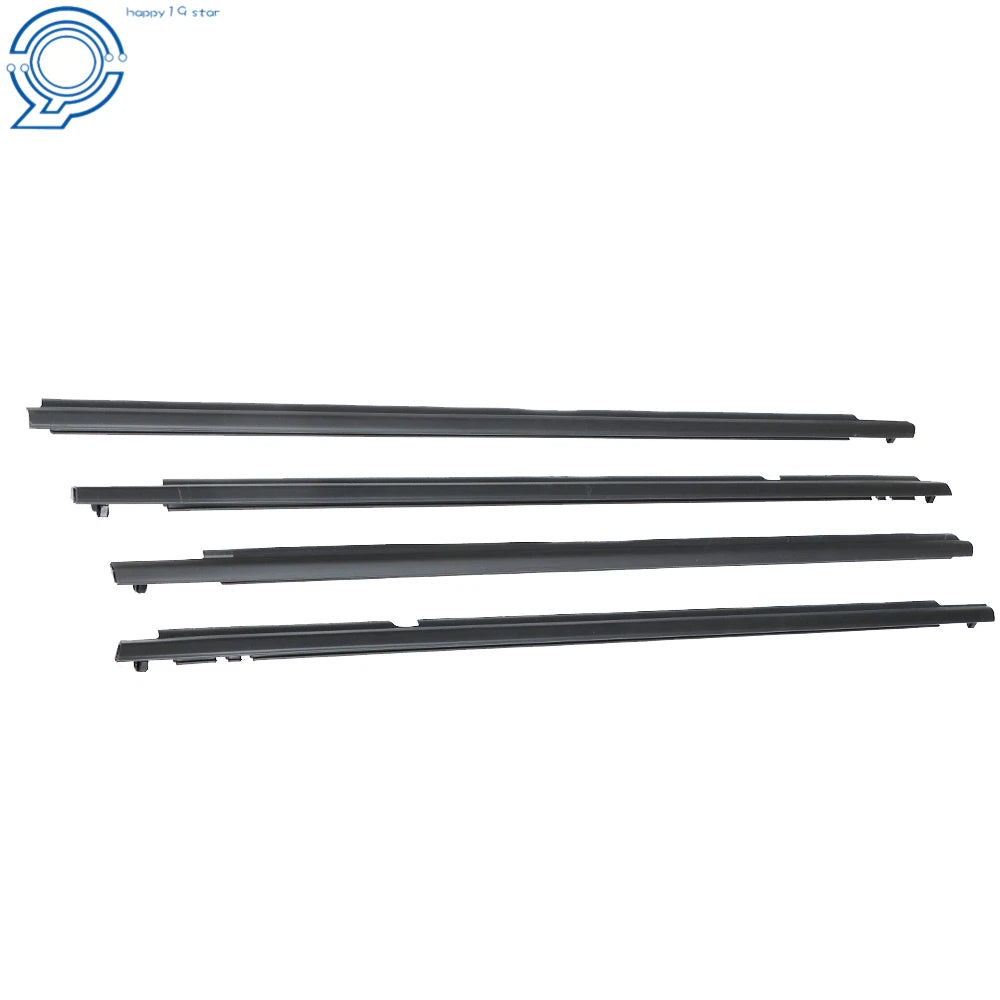 Set of 4 Window Moulding Trim Seal Weather Strips for Toyota Corolla (2009–2012)