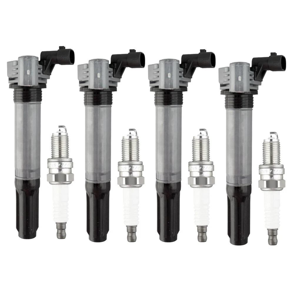 4X Ignition Coils + 4X Iridium Spark Plugs for Fiat 500 (2012–2016) C1815 3144