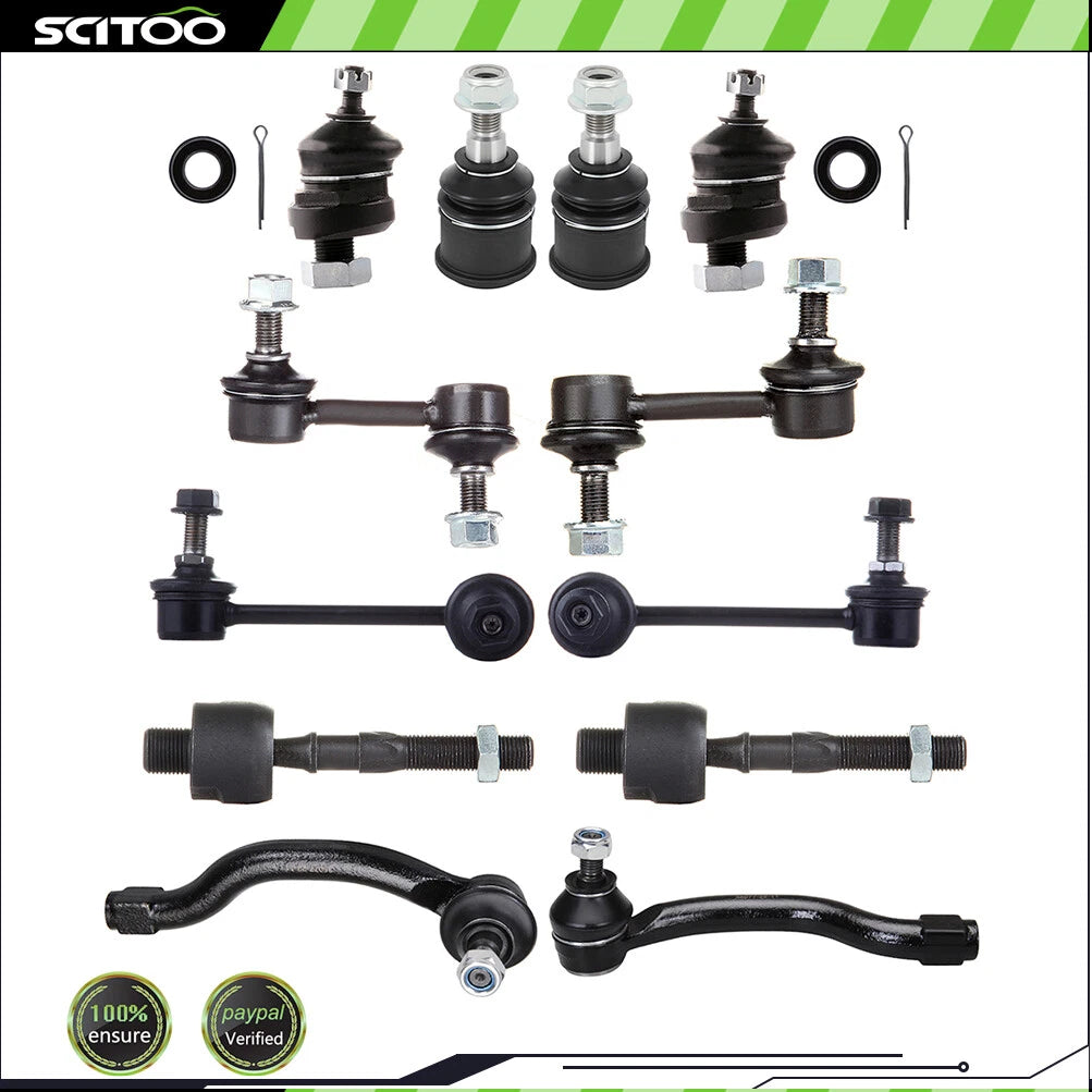 12-Piece Front Steering Kit Tie Rod End Ball Joints for Acura TL (2004–2006)