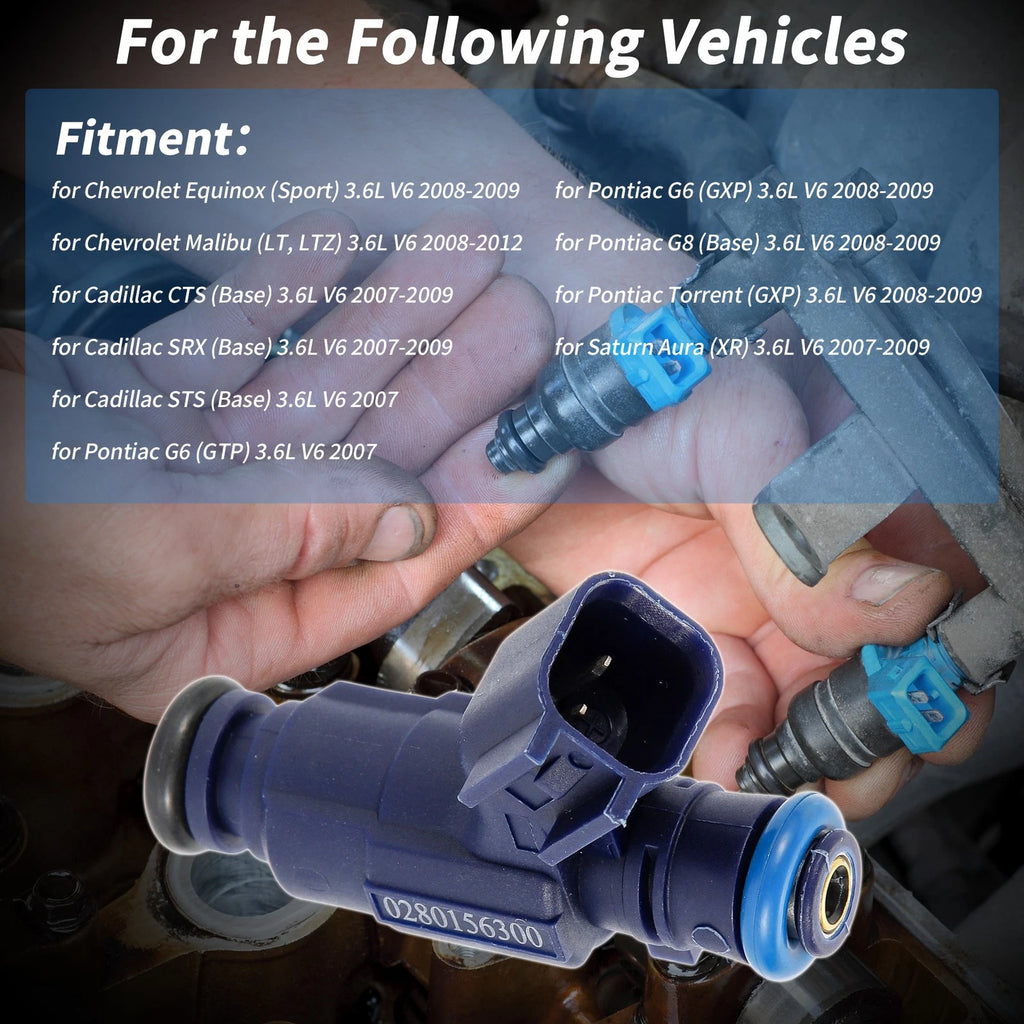 1Pc Fuel Injector No. 0280156300/12609418 for Chevrolet Equinox (2008–2009)