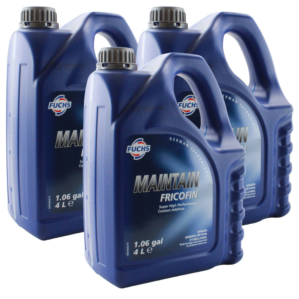 Set of 3 Fuchs 4L MAINTAIN FRICOFIN Engine Coolant Antifreeze 800351661