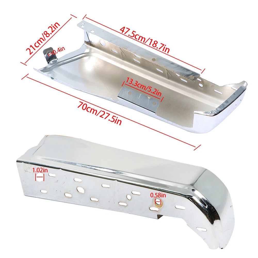 Chrome Rear Left Bumper Face Bar for Ford F-150 (2015–2020)